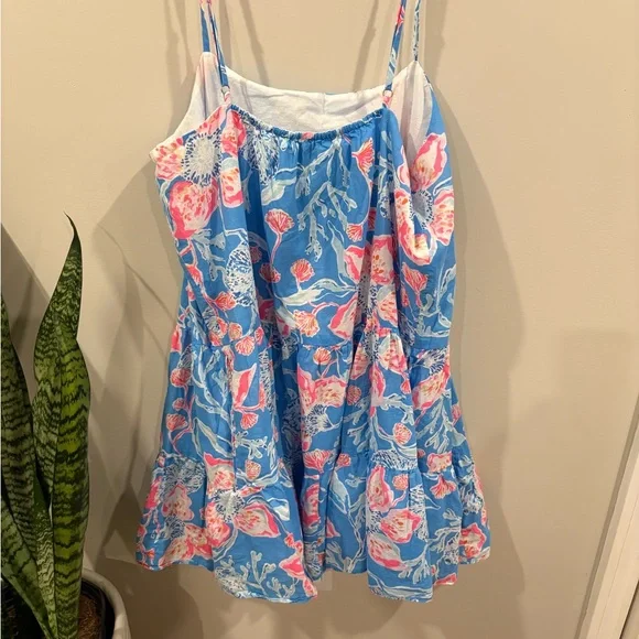 Lilly Pulitzer Blue and Pink Floral Mini Dress - Picture 2 of 2
